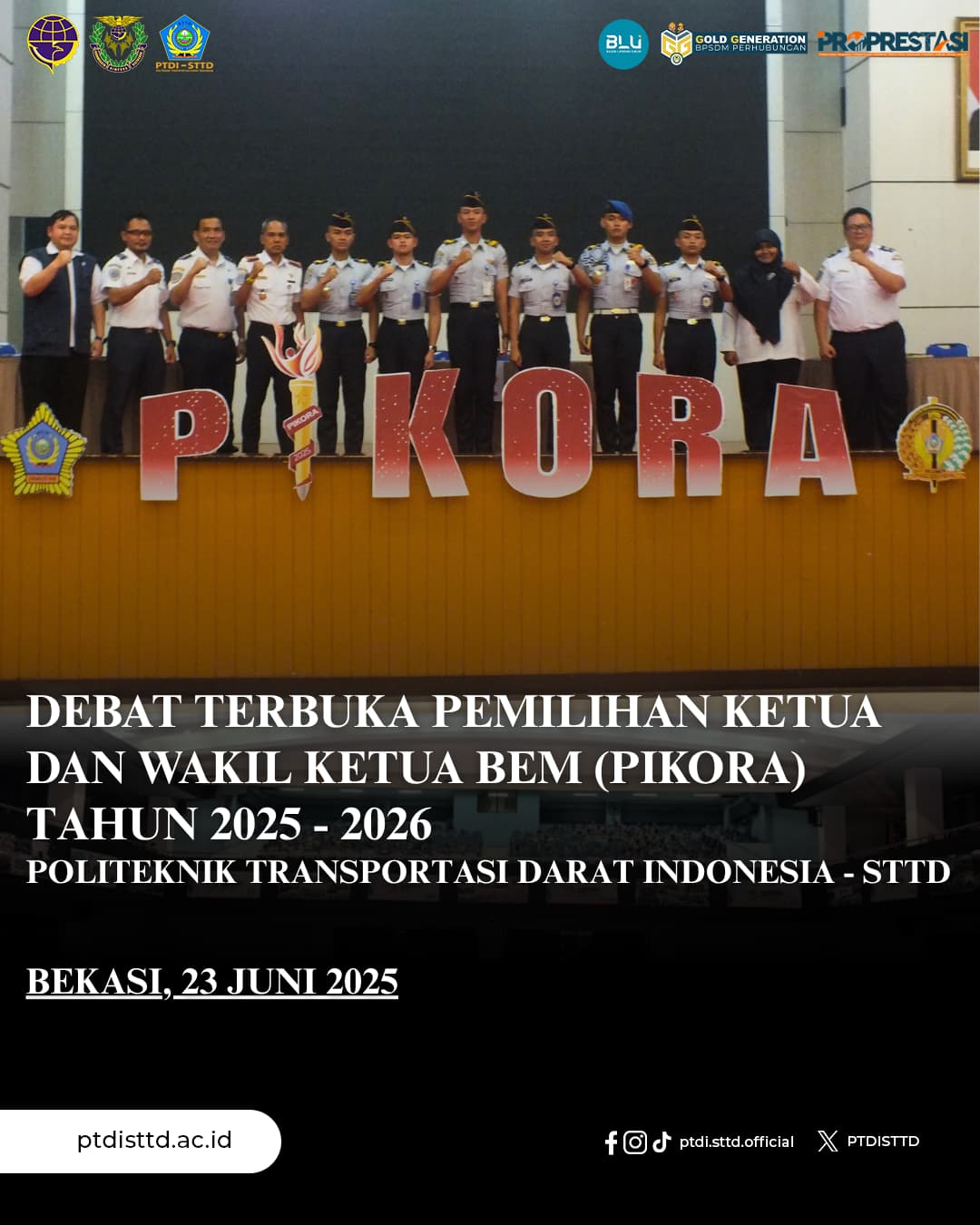 Debat terbuka calon ketua dan wakil ketua BEM PTDI-STTD Tahun 2025